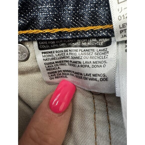 Levis 505 Retro Classic Mens Jeans 34x30 Faded Stone wash Y2K Denim Streetwear - Picture 4 of 11